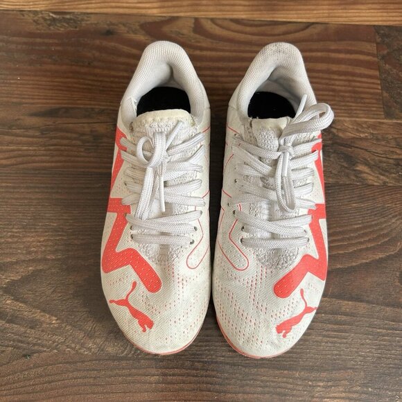 Puma Kids Future Play FG Soccer Cleats Size 12 White Pink Slip On Lace Up GUC - Picture 6 of 10